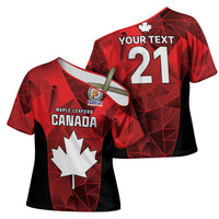 Custom Canada Cricket Spirit 2026 Cross Shoulder Shirt World T20 Edition - Wonder Print Shop