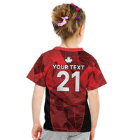 Custom Canada Cricket Spirit 2026 Kid T Shirt World T20 Edition - Wonder Print Shop