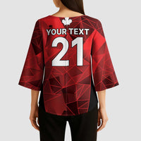 Custom Canada Cricket Spirit 2026 Kimono Sleeve Blouse World T20 Edition - Wonder Print Shop