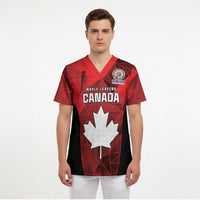 Custom Canada Cricket Spirit 2026 Scrub Top World T20 Edition - Wonder Print Shop