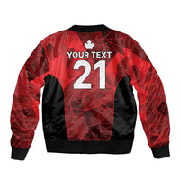 Custom Canada Cricket Spirit 2026 Sleeve Zip Bomber Jacket World T20 Edition - Wonder Print Shop