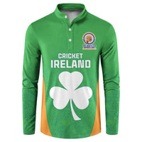 Custom Ireland Cricket Spirit 2026 Button Sweatshirt World T20 Edition - Wonder Print Shop