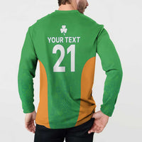 Custom Ireland Cricket Spirit 2026 Button Sweatshirt World T20 Edition - Wonder Print Shop