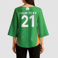 Custom Ireland Cricket Spirit 2026 Kimono Sleeve Blouse World T20 Edition - Wonder Print Shop