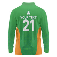 Custom Ireland Cricket Spirit 2026 Long Sleeve Polo Shirt World T20 Edition - Wonder Print Shop