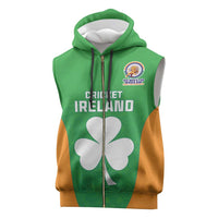 Custom Ireland Cricket Spirit 2026 Sleeveless Zip Hoodie World T20 Edition - Wonder Print Shop