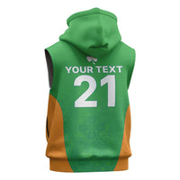 Custom Ireland Cricket Spirit 2026 Sleeveless Zip Hoodie World T20 Edition - Wonder Print Shop