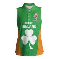 Custom Ireland Cricket Spirit 2026 Women Sleeveless Polo Shirt World T20 Edition - Wonder Print Shop