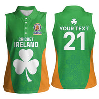 Custom Ireland Cricket Spirit 2026 Women Sleeveless Polo Shirt World T20 Edition - Wonder Print Shop
