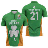 Custom Ireland Cricket Spirit 2026 Zipper Polo Shirt World T20 Edition - Wonder Print Shop
