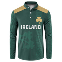 Custom Ireland World Cup Retro 2024 Button Sweatshirt - Wonder Print Shop