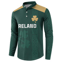 Custom Ireland World Cup Retro 2024 Button Sweatshirt - Wonder Print Shop