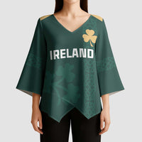 Custom Ireland World Cup Retro 2024 Kimono Sleeve Blouse - Wonder Print Shop