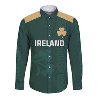Custom Ireland World Cup Retro 2024 Long Sleeve Button Shirt - Wonder Print Shop