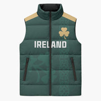 Custom Ireland World Cup Retro 2024 Sleeveless Puffer Jacket - Wonder Print Shop