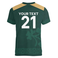 Custom Ireland World Cup Retro 2024 Women V-Neck T-Shirt - Wonder Print Shop