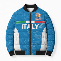 Custom Italy Cricket Spirit 2026 Bomber Puffer Jacket World T20 Edition - Wonder Print Shop