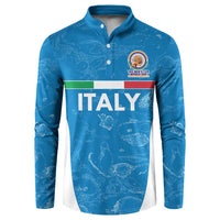 Custom Italy Cricket Spirit 2026 Button Sweatshirt World T20 Edition - Wonder Print Shop