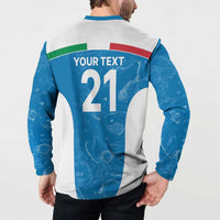 Custom Italy Cricket Spirit 2026 Button Sweatshirt World T20 Edition - Wonder Print Shop