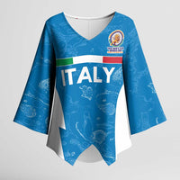 Custom Italy Cricket Spirit 2026 Kimono Sleeve Blouse World T20 Edition - Wonder Print Shop