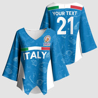 Custom Italy Cricket Spirit 2026 Kimono Sleeve Blouse World T20 Edition - Wonder Print Shop