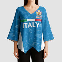 Custom Italy Cricket Spirit 2026 Kimono Sleeve Blouse World T20 Edition - Wonder Print Shop