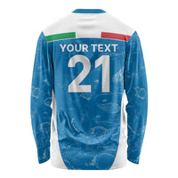 Custom Italy Cricket Spirit 2026 Long Sleeve Shirt World T20 Edition - Wonder Print Shop