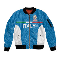 Custom Italy Cricket Spirit 2026 Sleeve Zip Bomber Jacket World T20 Edition - Wonder Print Shop