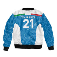 Custom Italy Cricket Spirit 2026 Sleeve Zip Bomber Jacket World T20 Edition - Wonder Print Shop