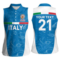 Custom Italy Cricket Spirit 2026 Women Sleeveless Polo Shirt World T20 Edition - Wonder Print Shop