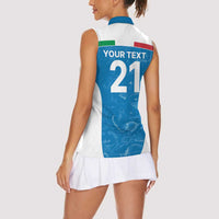 Custom Italy Cricket Spirit 2026 Women Sleeveless Polo Shirt World T20 Edition - Wonder Print Shop