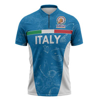 Custom Italy Cricket Spirit 2026 Zipper Polo Shirt World T20 Edition - Wonder Print Shop