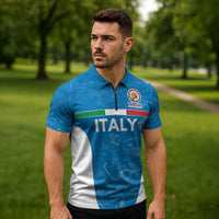 Custom Italy Cricket Spirit 2026 Zipper Polo Shirt World T20 Edition - Wonder Print Shop