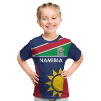 Custom Namibia Cricket Spirit 2026 Kid T Shirt World T20 Edition - Wonder Print Shop