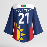 Custom Namibia Cricket Spirit 2026 Kimono Sleeve Blouse World T20 Edition - Wonder Print Shop