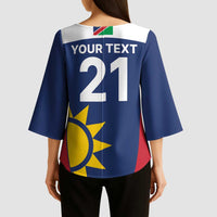 Custom Namibia Cricket Spirit 2026 Kimono Sleeve Blouse World T20 Edition - Wonder Print Shop