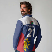 Custom Namibia Cricket Spirit 2026 Long Sleeve Polo Shirt World T20 Edition - Wonder Print Shop