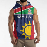 Custom Namibia Cricket Spirit 2026 Sleeveless Hoodie World T20 Edition - Wonder Print Shop