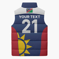 Custom Namibia Cricket Spirit 2026 Sleeveless Puffer Jacket World T20 Edition - Wonder Print Shop