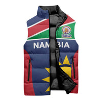 Custom Namibia Cricket Spirit 2026 Sleeveless Puffer Jacket World T20 Edition - Wonder Print Shop