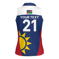 Custom Namibia Cricket Spirit 2026 Women Sleeveless Polo Shirt World T20 Edition - Wonder Print Shop