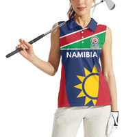Custom Namibia Cricket Spirit 2026 Women Sleeveless Polo Shirt World T20 Edition - Wonder Print Shop