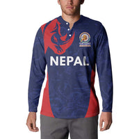 Custom Nepal Cricket Spirit 2026 Button Sweatshirt World T20 Edition - Wonder Print Shop