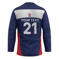 Custom Nepal Cricket Spirit 2026 Hockey Jersey World T20 Edition - Wonder Print Shop