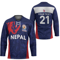 Custom Nepal Cricket Spirit 2026 Hockey Jersey World T20 Edition - Wonder Print Shop