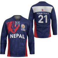 Custom Nepal Cricket Spirit 2026 Hockey Jersey World T20 Edition - Wonder Print Shop