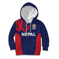 Custom Nepal Cricket Spirit 2026 Kid Hoodie World T20 Edition - Wonder Print Shop