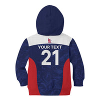 Custom Nepal Cricket Spirit 2026 Kid Hoodie World T20 Edition - Wonder Print Shop