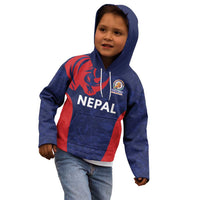Custom Nepal Cricket Spirit 2026 Kid Hoodie World T20 Edition - Wonder Print Shop