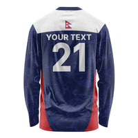 Custom Nepal Cricket Spirit 2026 Long Sleeve Shirt World T20 Edition - Wonder Print Shop